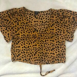 Cheetah print blouse